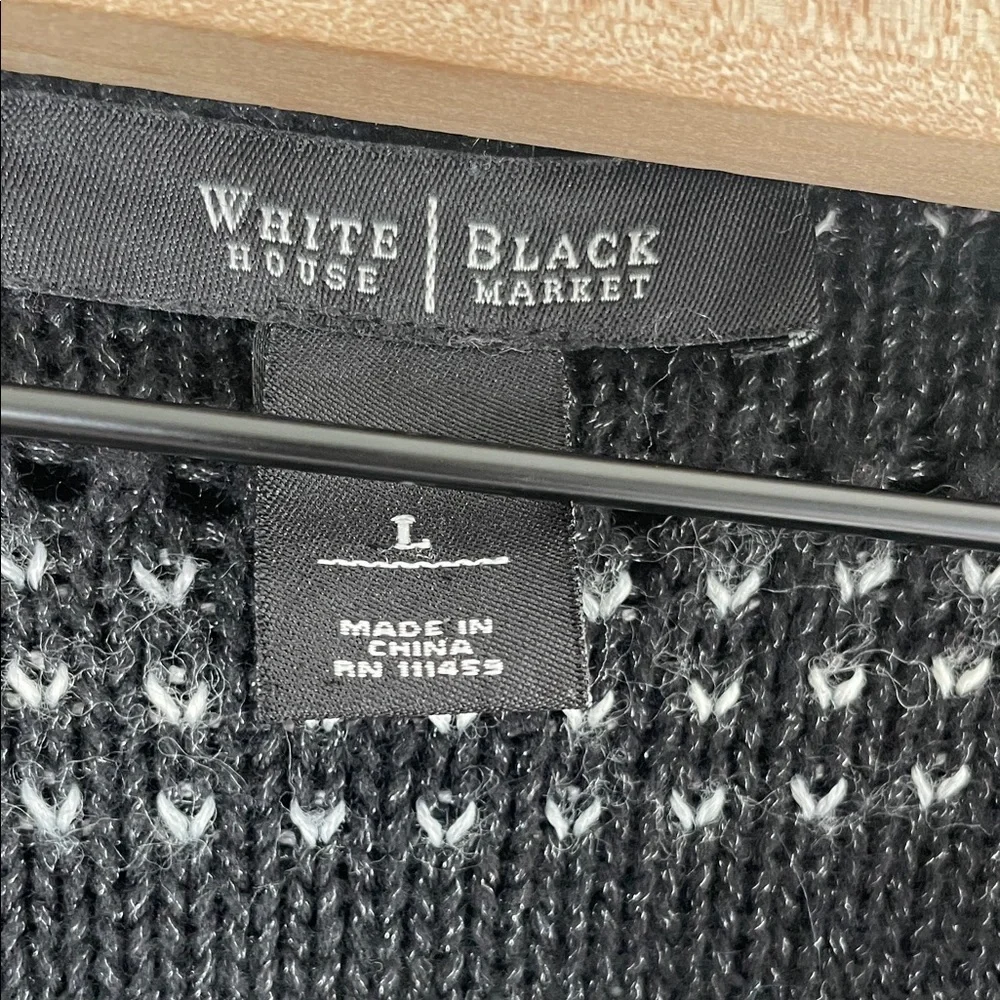Elegant Black Striped Women's Cardigan